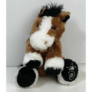Russ Shining Stars Collection Brown & White Plush Bean bag Horse 8"